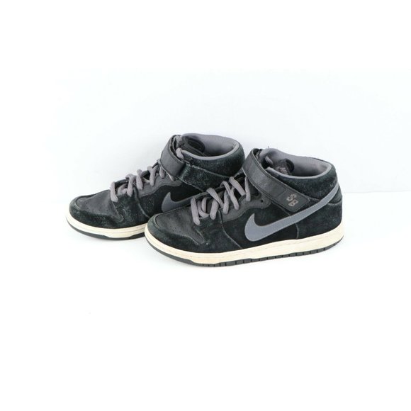 Nike SB Dunk Mid Pro Griptape Leather Skateboard Shoes Sneakers Black